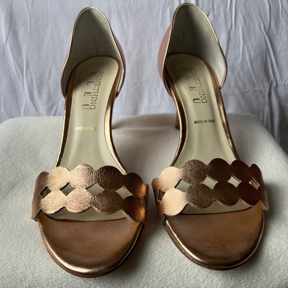 Something Bleu Catherine Rose Gold Metallic Pump size 8.5 - Picture 2 of 8